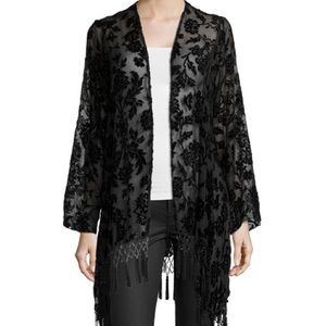 NWT 4 Love & Liberty Stevie Floral Fringe Jacket